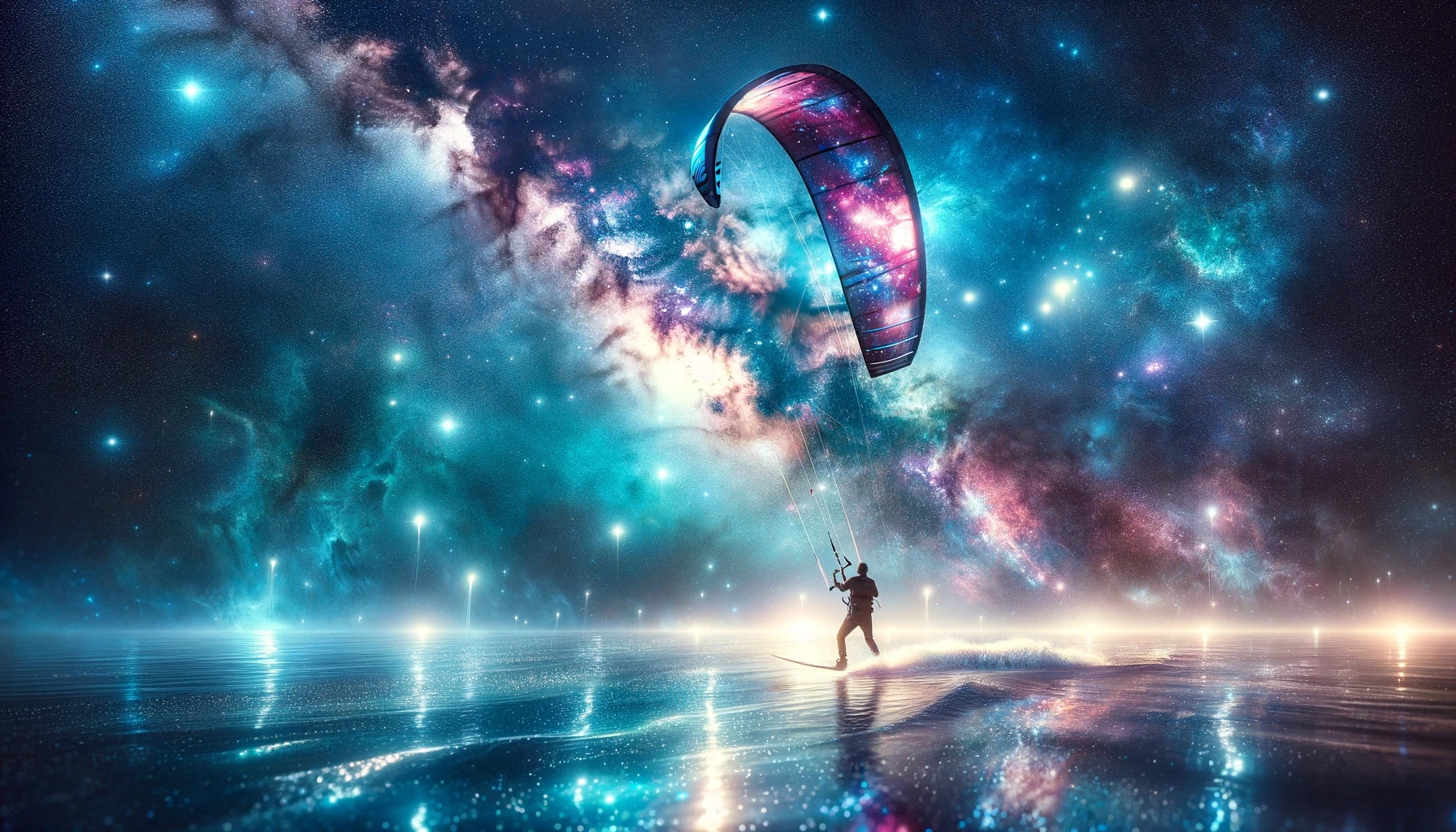Navegando en el Kitesurf por la Vía Láctea: Estrellas y Agua