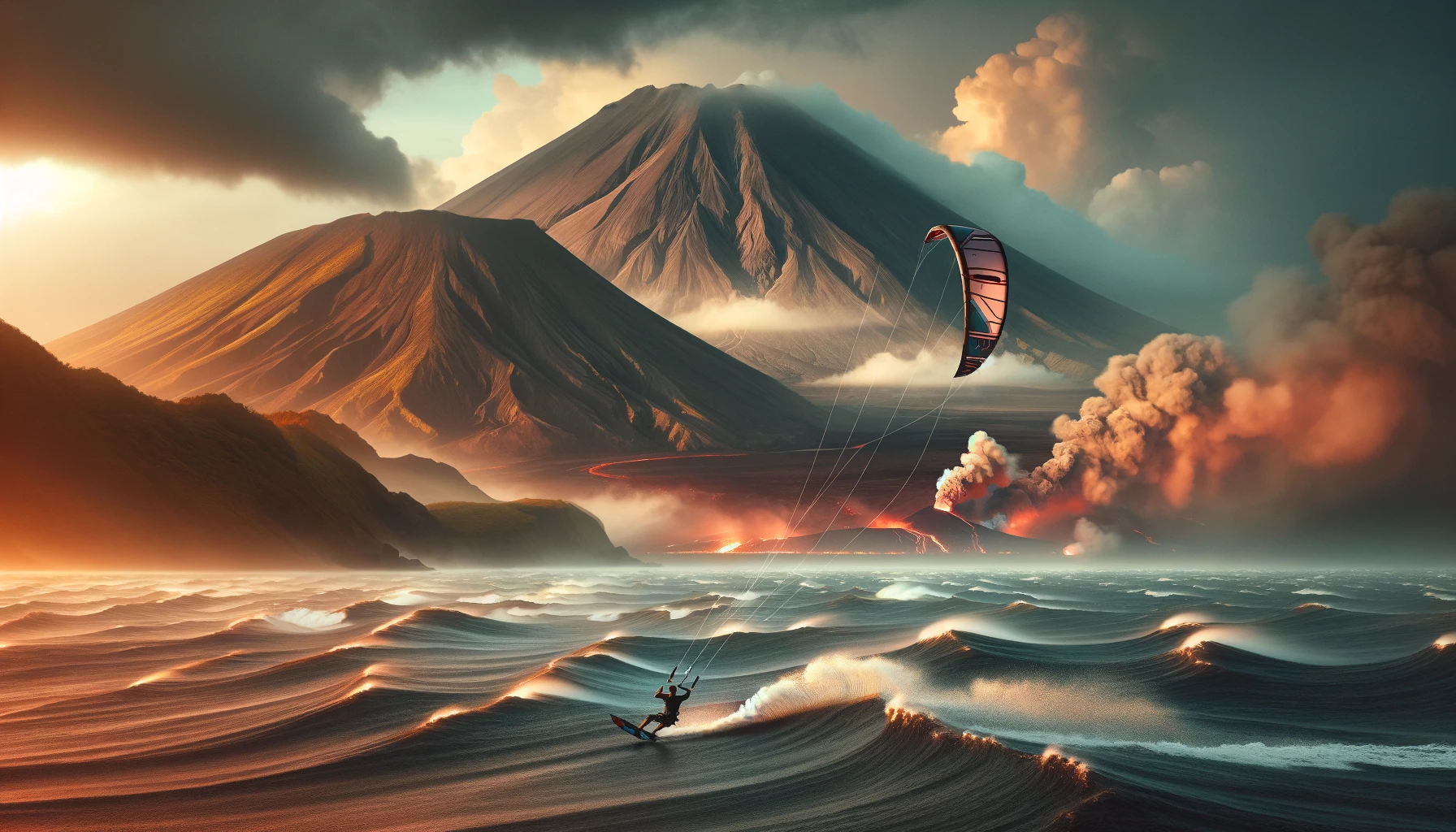 La Experiencia Única del Kitesurf en Aguas Volcánicas