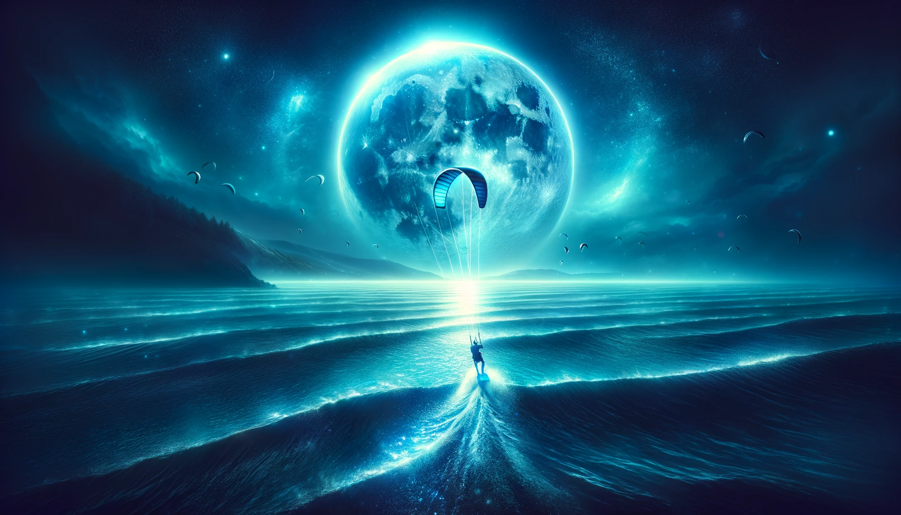 Kitesurf en Aguas de la Luna Azul: Una Vez en la Vida
