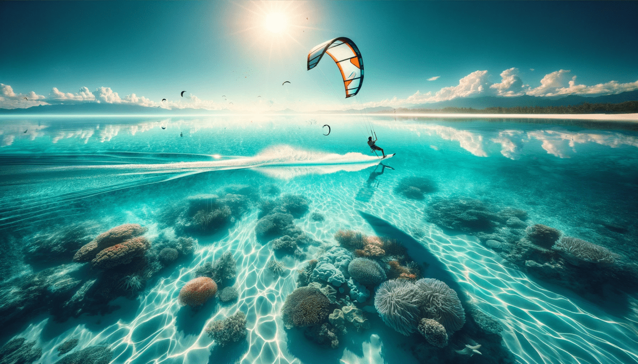 Kitesurf en Aguas de Cristal: La Pureza del Mar
