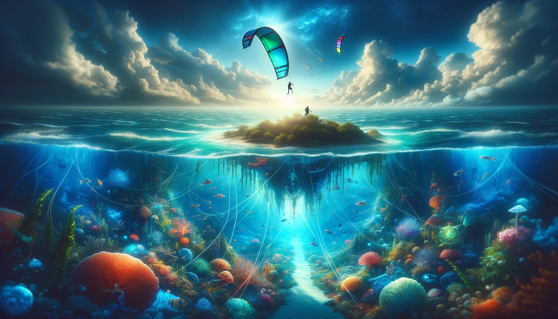 Kitesurf en el Paraíso de Neptuno: Explorando Reinos Submarinos